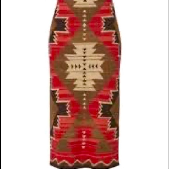 RALPH LAUREN aztec southwestern pattern Knit blanket skirt straight fit 3X - Picture 4 of 13